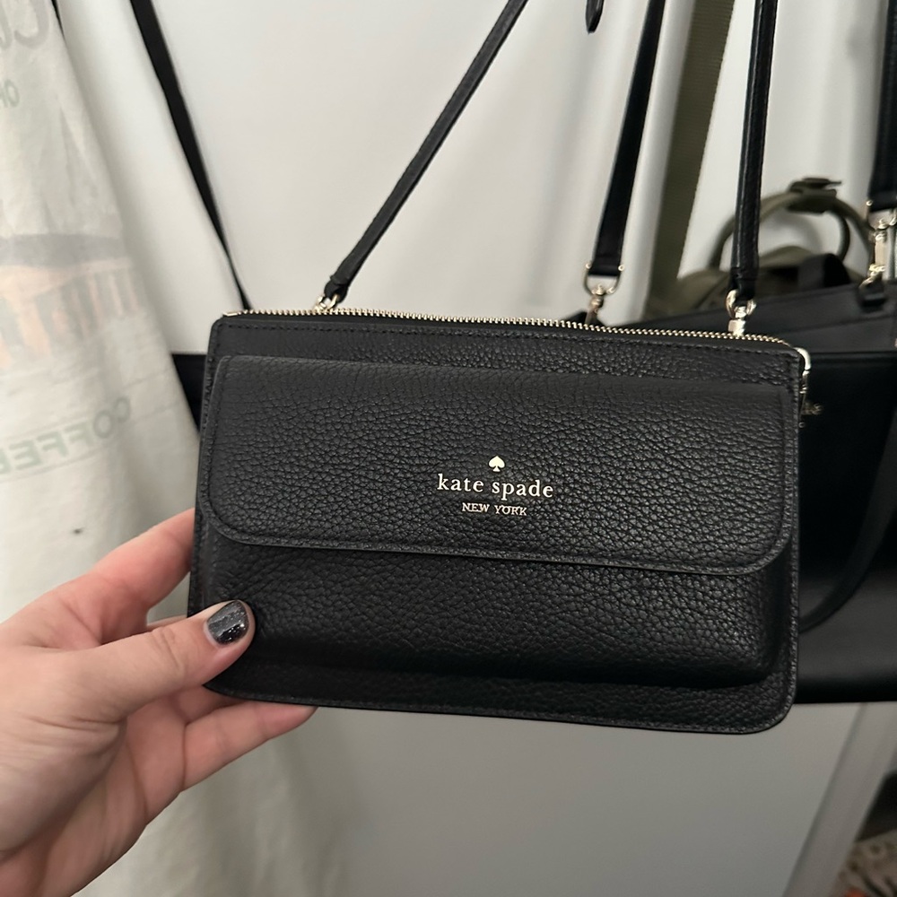 Kate Spade Black Leather Crossbody Bag